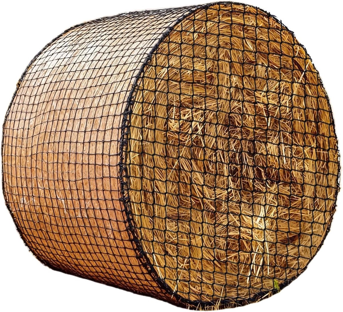 Hay Net for Round Bales ⌀180cm×H180 cm, Hay Net for Horses/Cattle/Sheep, Suitable for Hay Racks, Mesh Size 4×4cm - ShopVlot