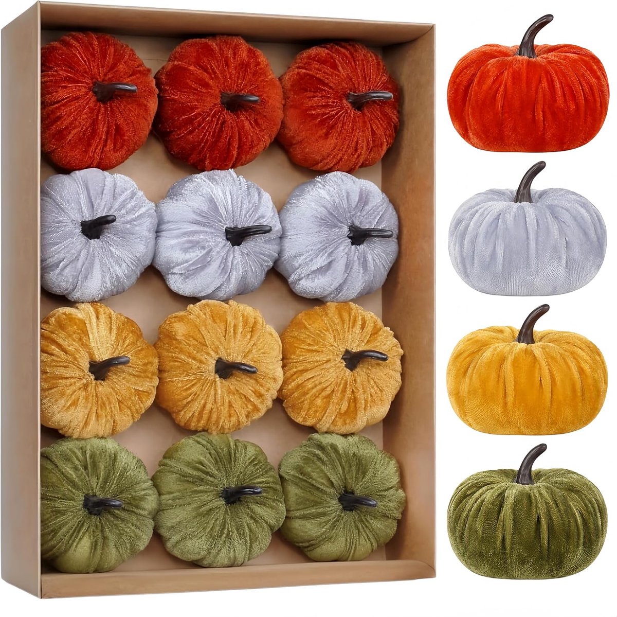 Kunstpompoenen Fluwelen Schuimpompoenen, 12 Stuks 4 Kleuren