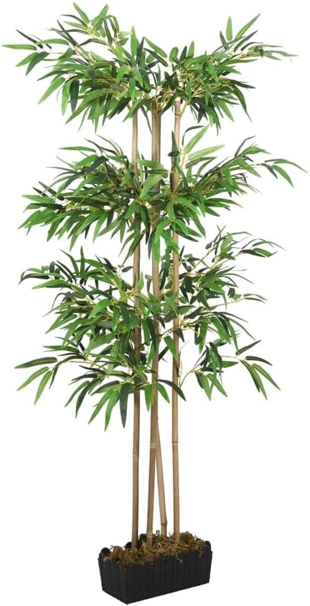 Kunstbamboe, 1216 bladeren, 180 cm, groen