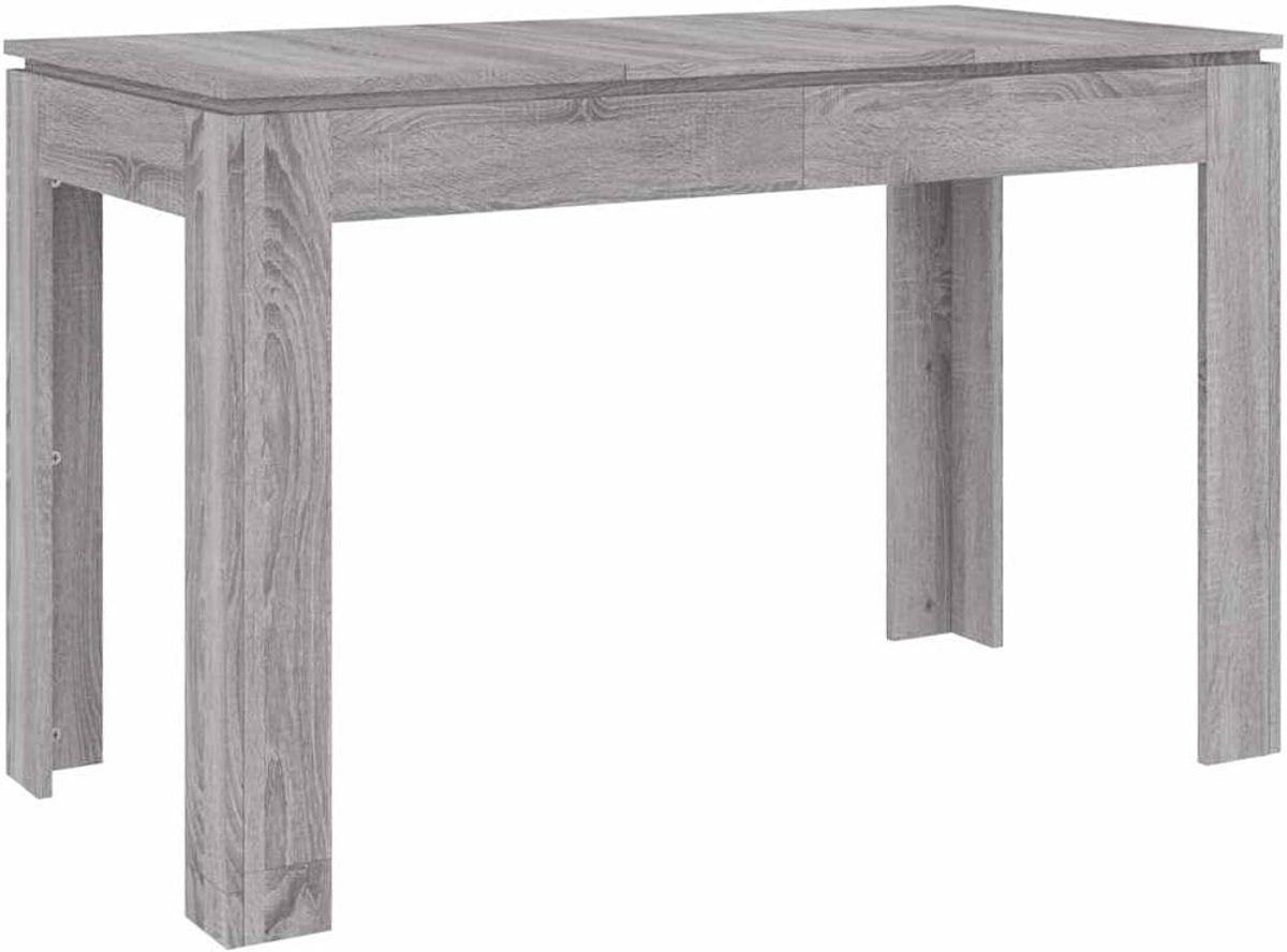 Eettafel, grijs, Sonoma, 120 x 60 x 76 cm, van hout, minimalistische keukentafel met robuust tafelblad voor snacks en decoratie, veelzijdig als bistrotafel of restauranttafel