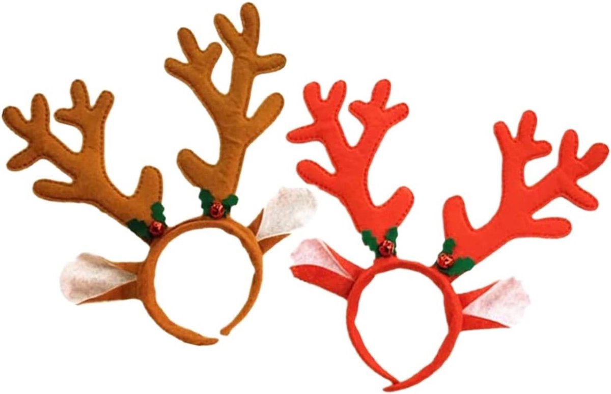 Kersthoofddeksel met rendierantlers, ideaal voor kerstfeesten, verjaardagen en verkleedpartijen