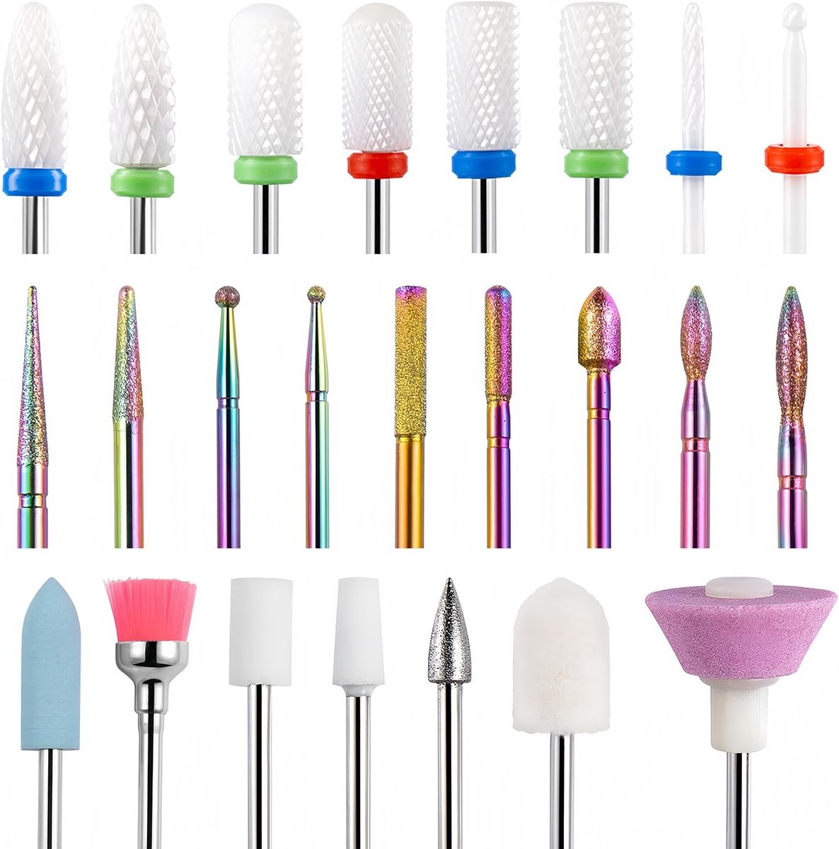 24 stuks nagelgereedschapsset, dames nagelschuurgereedschap voor nagelkunst - ShopVlot