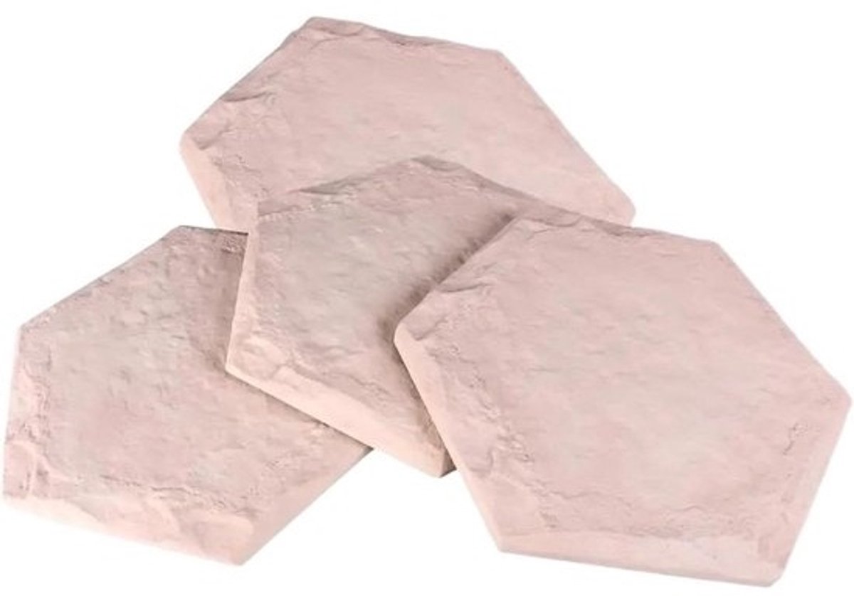 Stapstenen - voor de tuin - Stenen voor buitenpad - Pad aanleggen - Eenvoudige installatie - 4 stuks - Grijs