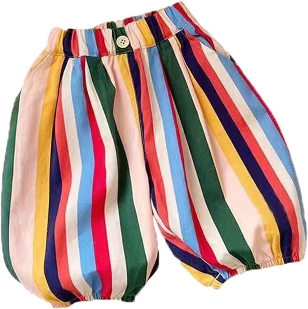 Broek voor meisjes en kinderen, katoen, elastische tailleband, slim fit, casual, comfortabel, zacht, sport, school, met zakken, 2-14 jaar, A6
