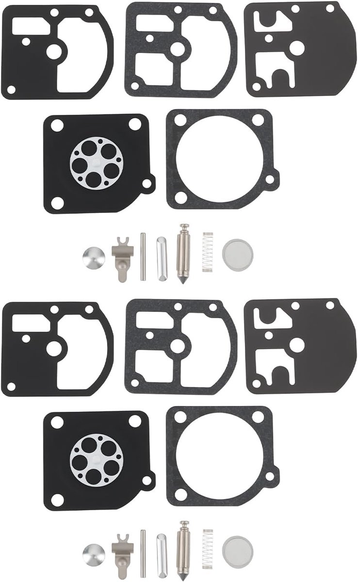 2 sets kettingzaag/carburateur membraan reparatieset, compatibel met Homelite 330 serie, compatibel met Zama RB-3