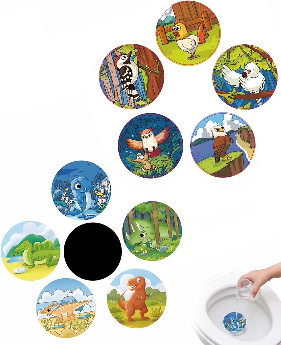 10 stickers om schoon te leren voor kinderen, thermochromen dinosaurusstickers, visueel beloningssysteem en - ShopVlot