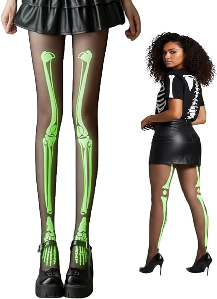 Halloween Panty met Skeletprint voor Vrouwen - Perfecte Accessoires voor Kostuums, Feestjes en Carnavals!