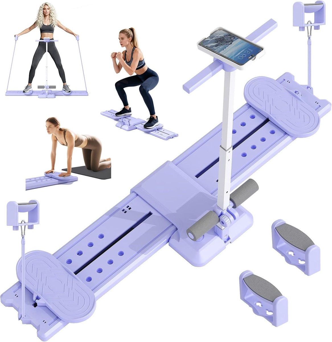 Multifunctionele 5-in-1 ski trainer en pilates reformer board voor volledige lichaamstraining en krachtverbetering