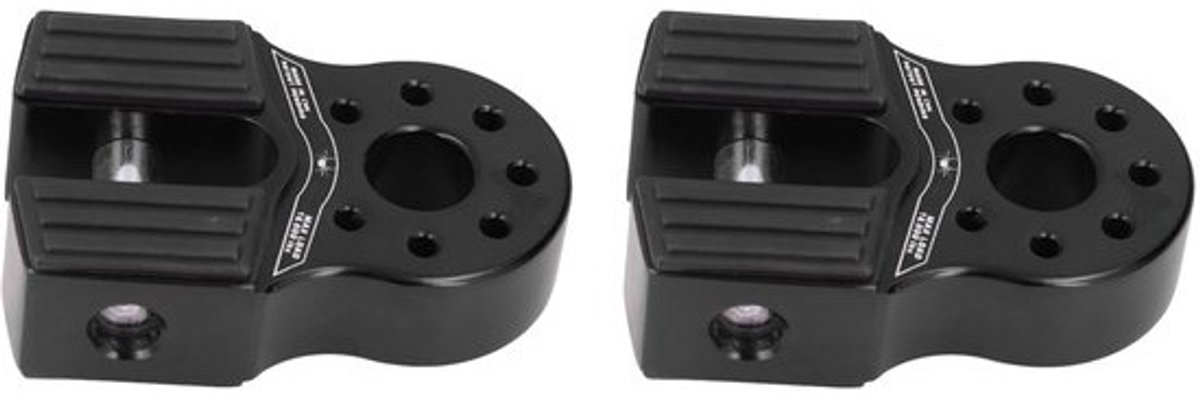 Dailygoody - Platte lierbeugel voor harpsluiting - 2 stuks met rubberen bescherming - Geschikt voor UTV, SUV en pick-up - Verhoogt de veiligheid van ladingen