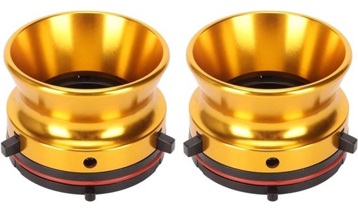 NAB-naafadapters - voor reel-to-reel-taperecorder - Aluminiumlegering - Set van 2 - Goudkleurig