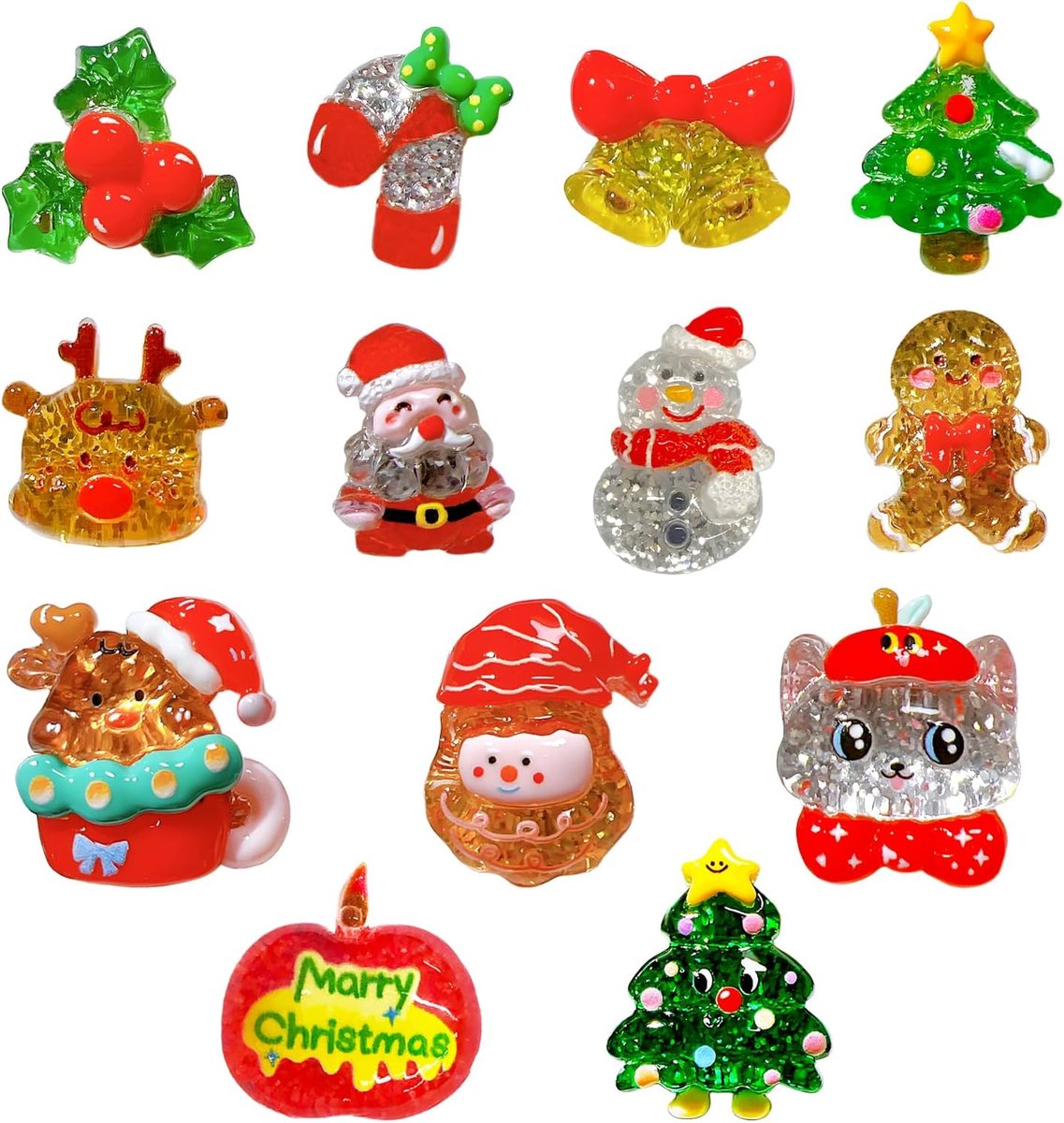 13 stuks bling kerstschoenhangers voor schoenen, mooi kerstman, rendier, sneeuwpop, bel, hanger voor klompsandalen, armband, Xmas CLOG bedels, schoendecoratie, cadeau voor jongens, meisjes, kinderen