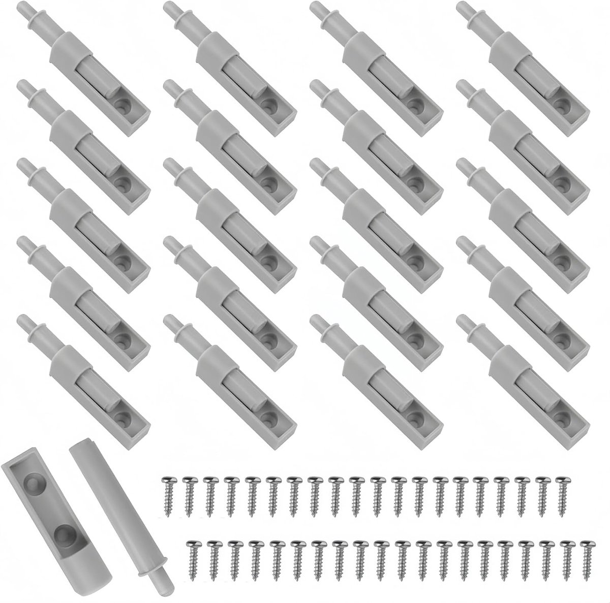 Pack of 20 Furniture Door Dampers, Cabinet Door Dampers, Push to Open Door Openers, Door Muffs for Soft Close - ShopVlot