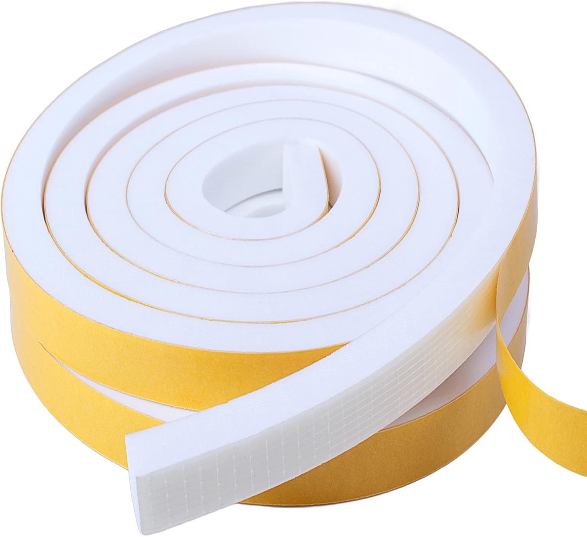 SnelShoppen - Raam tochtstrip 2 rol 25mm x 10mm foam tape, weerbestendige isolatie tape voor ramen en deuren, totaal 4 meter lang, wit