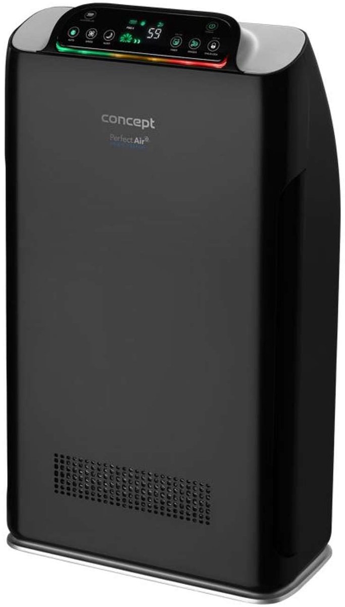 Luchtreiniger Smart Control - 320 m3/h 7-Traps HEPA-13 Filter - 80 Watt Zwart - Voor Ruimtes Tot 40 m2 - Mobiele App Bediening