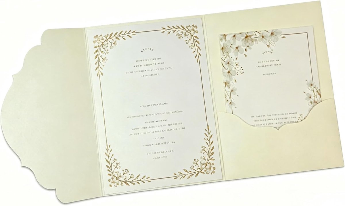 Uitnodigingskaarten, bruiloft, Pocketfold-enveloppen, set van 10 bruiloftsuitnodigingsenveloppen, parelpapier voor bruiloft, wenskaarten, uitnodigingen