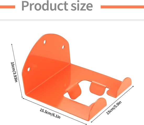 SnelShoppen - Heavy Duty Garden Tool Rack - Wandbeugel voor Tuingereedschap, Opruimen van Garage en Tuin, Stabiele IJzeren Constructie, Geschikt voor van Snelshoppen — afbeelding 5