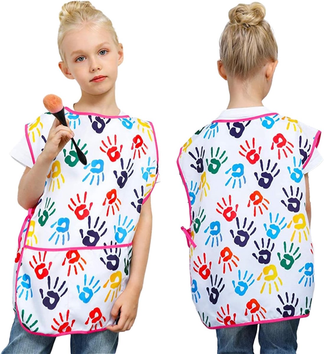 Children's Apron for 2-7 Years, Adjustable Children's Apron for Painting, Waterproof with Pockets, Personalised - ShopVlot