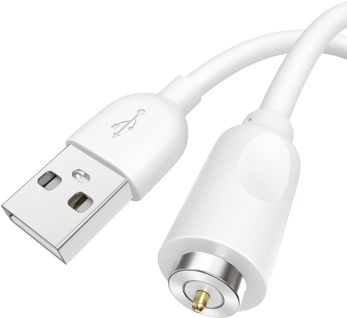 2.7Ft 6mm Single-Pin Magnetische USB DC Charger Kabel Vervanging Snelle USB Oplaadkabel Vinger U Ontwerp DC 5V Netsnoer - ShopVlot
