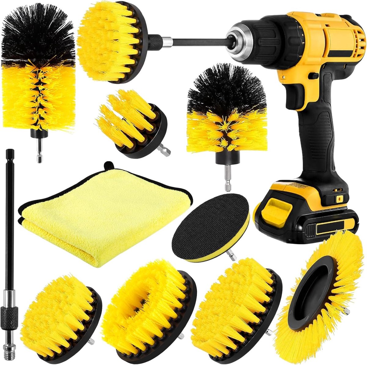 Drill Brush 10pcs Cleaning Brush Electric Drill Cleaning Brush Wheel Cleaning Brush Screwdriver Brush Suitable for - ShopVlot