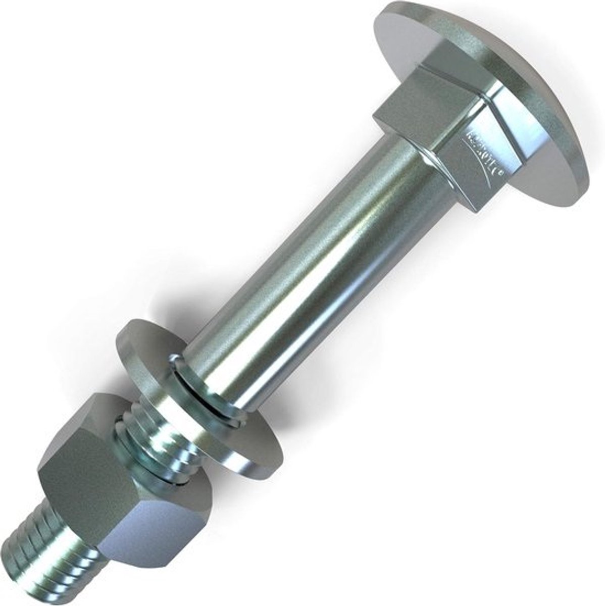 Slotschroeven M5 - Wagenbouten met platte kop - Houtverbindingen maken - Verzinkt staal - M5 x 40 mm - 20 stuks - Zilverkleurig
