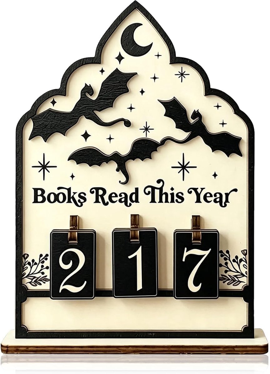 Read This Year Counter Boek Woondecoratie Draak Motief Voor Leesdoelen Tot 999 Lu Teller voor Tafel Leesbord Thuis, Slaapkamer, Kantoor