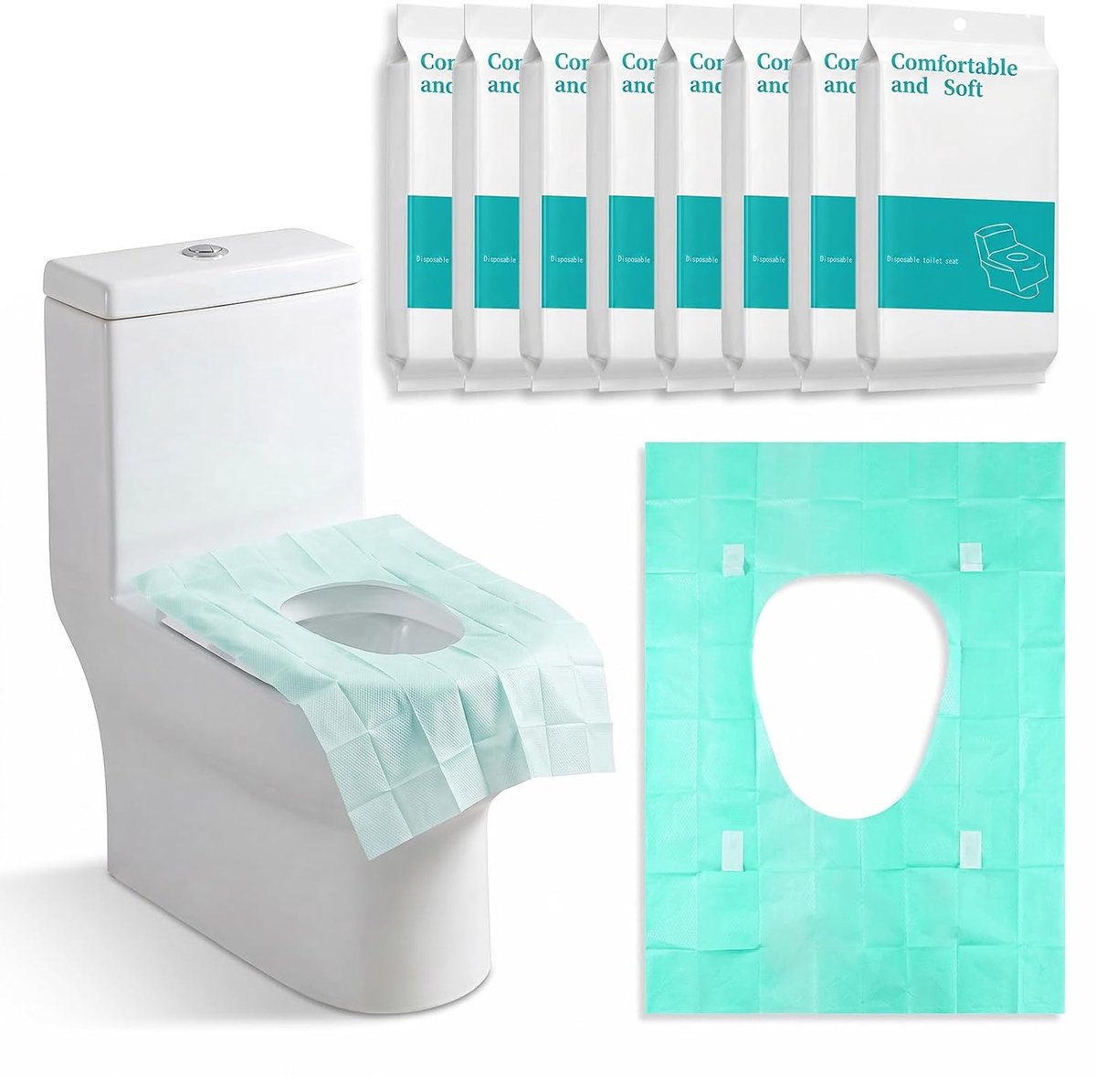 Toiletmat, 40 x 60 cm, 80 stuks, waterdicht, antislip