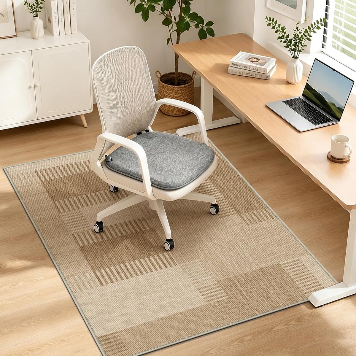 90 x 120 cm bureaustoelmat voor tapijt, antislip vloerbeschermingsmat voor bureaustoel, bureaustoel, onderlegger voor houten vloeren, bureaustoelonderlegger voor thuiskantoor, gaming, yoga