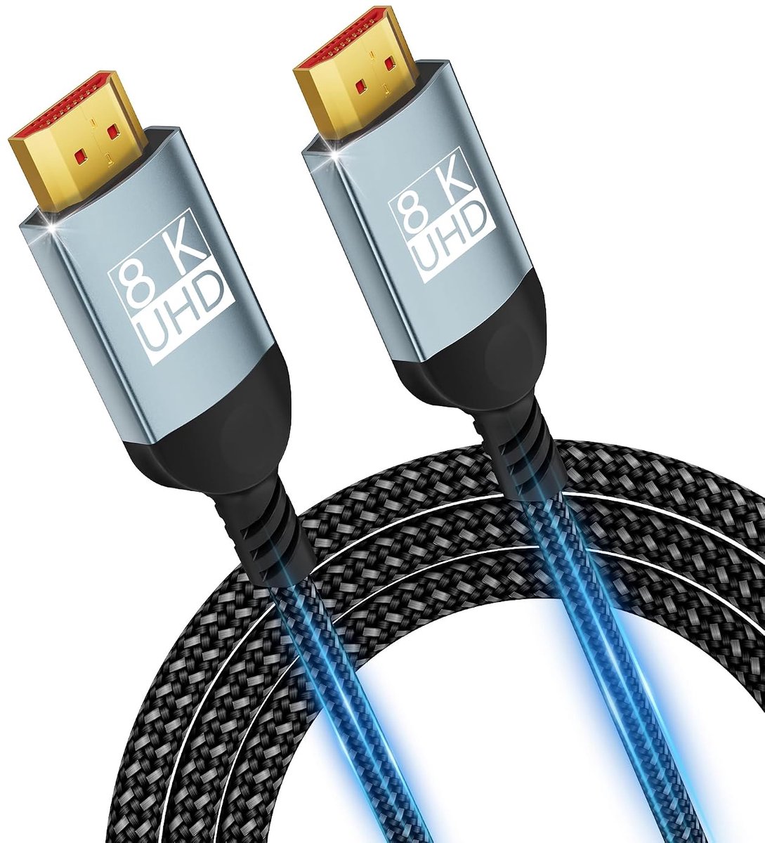 HDMI-kabel 5m 10K 8K,Ultra High Speed ​​HDMI-kabel 10K 8K@60Hz 4K@240Hz,HDMI 2.1 ondersteunt HDR10+ eARC 3D HDCP 2.2 & 2.3 VRR DTS:X,compatibel met PS5/4,Xbox,HDTV,Blu-ray/monitor/laptop/projector