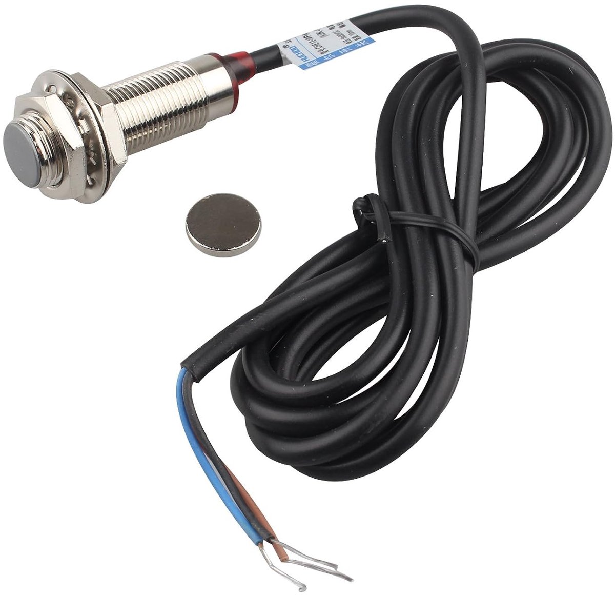 Hall-effect nabijheidssensor schakelaar, PNP 3-draads met normaal open magneten 5-24 VDC 320 kHz