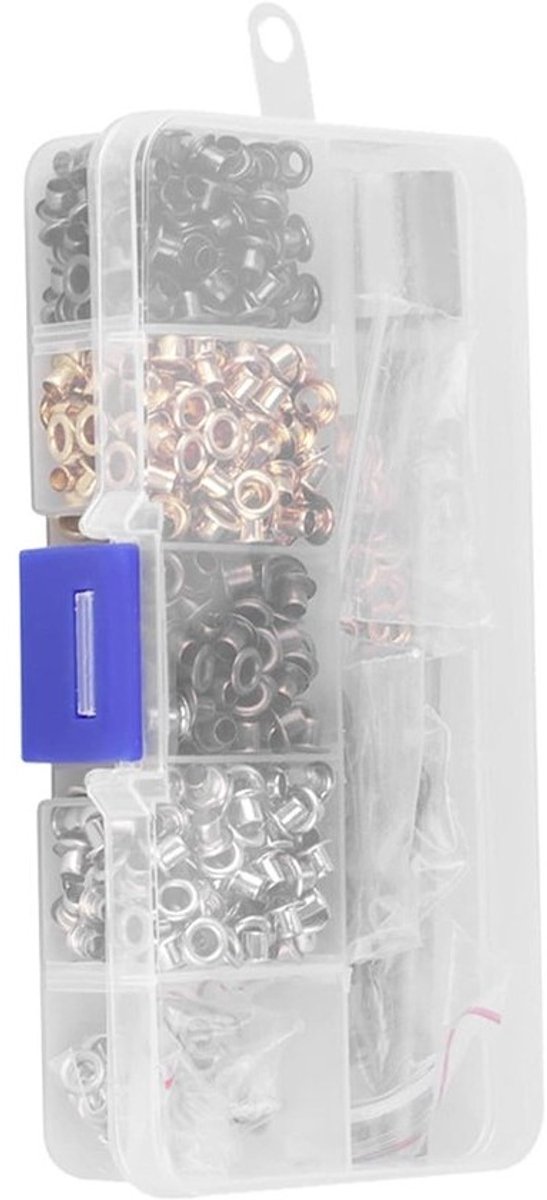 Grommet Washer Set - Handwerk tulekit - 3mm gereedschapset met 420 stuks - Oogjes - 1/8 inch - 3 stuks kit