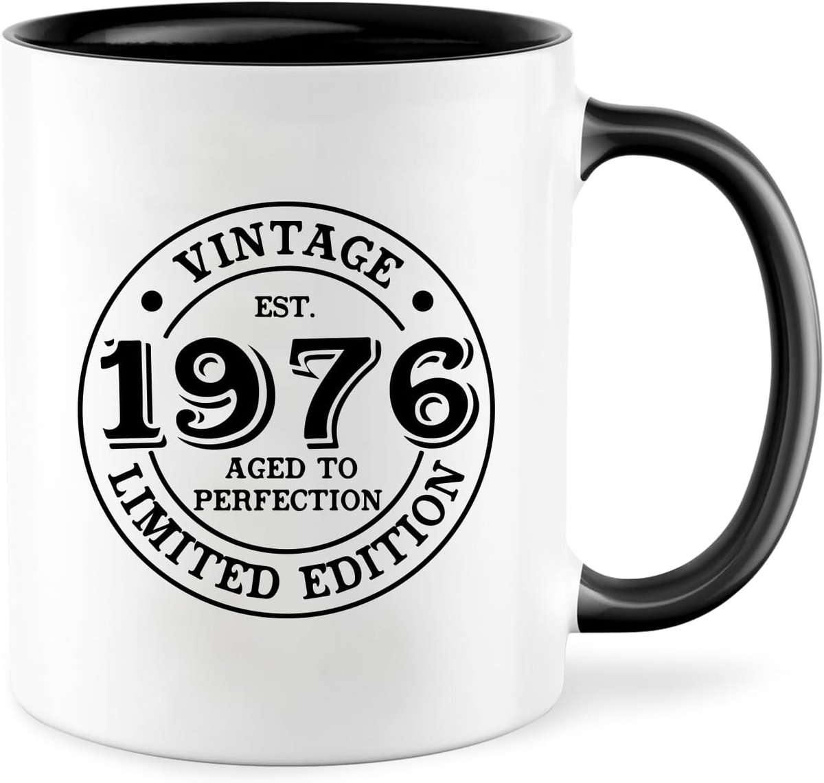 Cadeau voor 50e verjaardag vrouwen, vintage 1976 keramische mok, cadeaus voor vrouw, moeder, medewerker, vriend, beste vriendin, vrouw, zus, collega, 350 ml