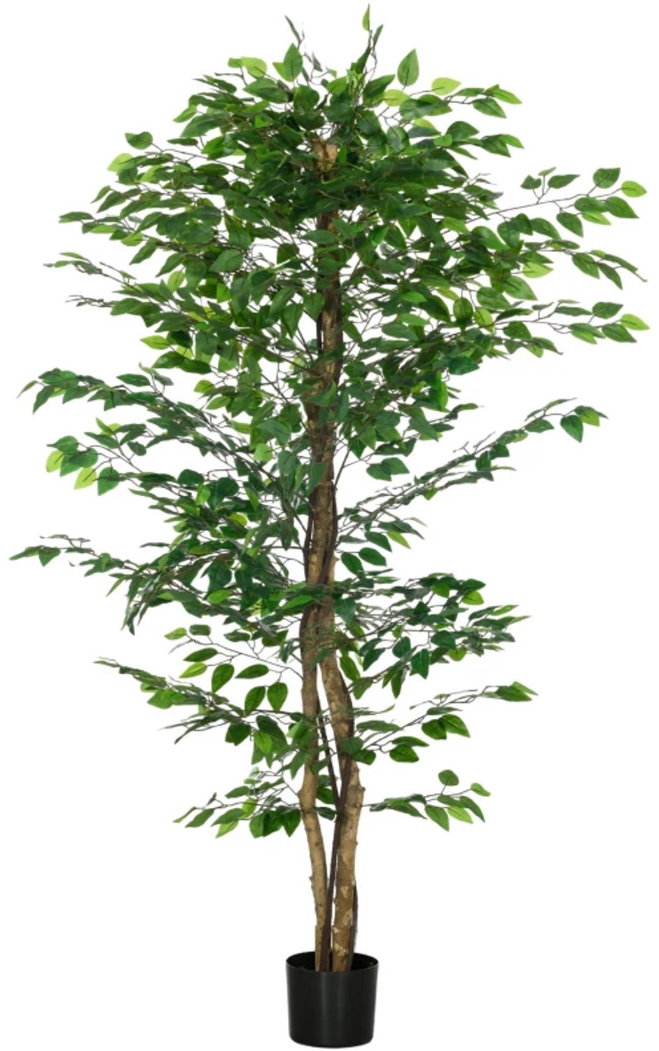 ZYLARO Kunstficus - Realistisch - Onderhoudsarm - Inclusief pot - 180 cm hoog - Groen
