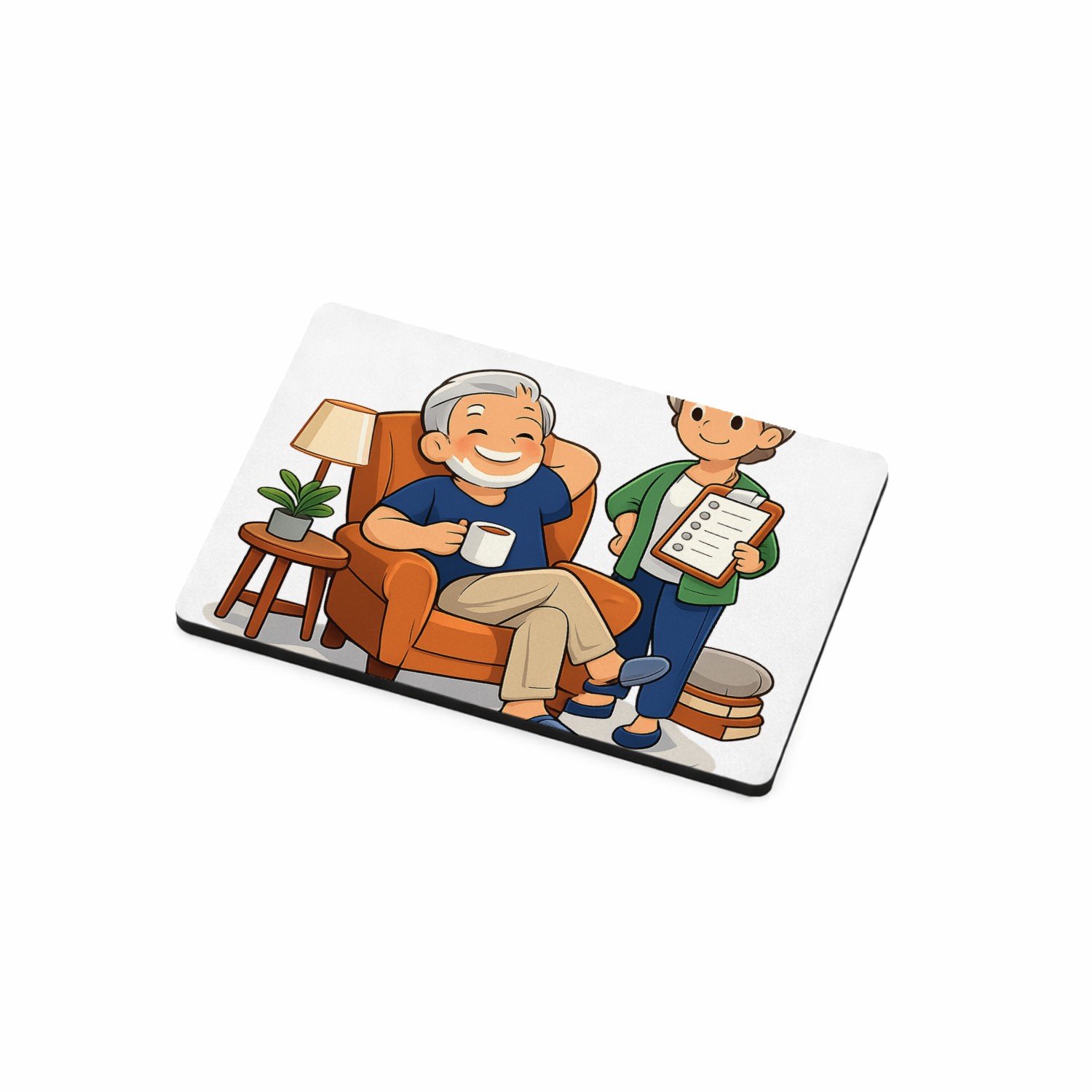 Mr Cadeautjes MDF magnetische fotolijst 7,5 x 5 - design Een vrolijke pensioneringsgrap rond vrijheid en nieuwe routi | cadeau Wit