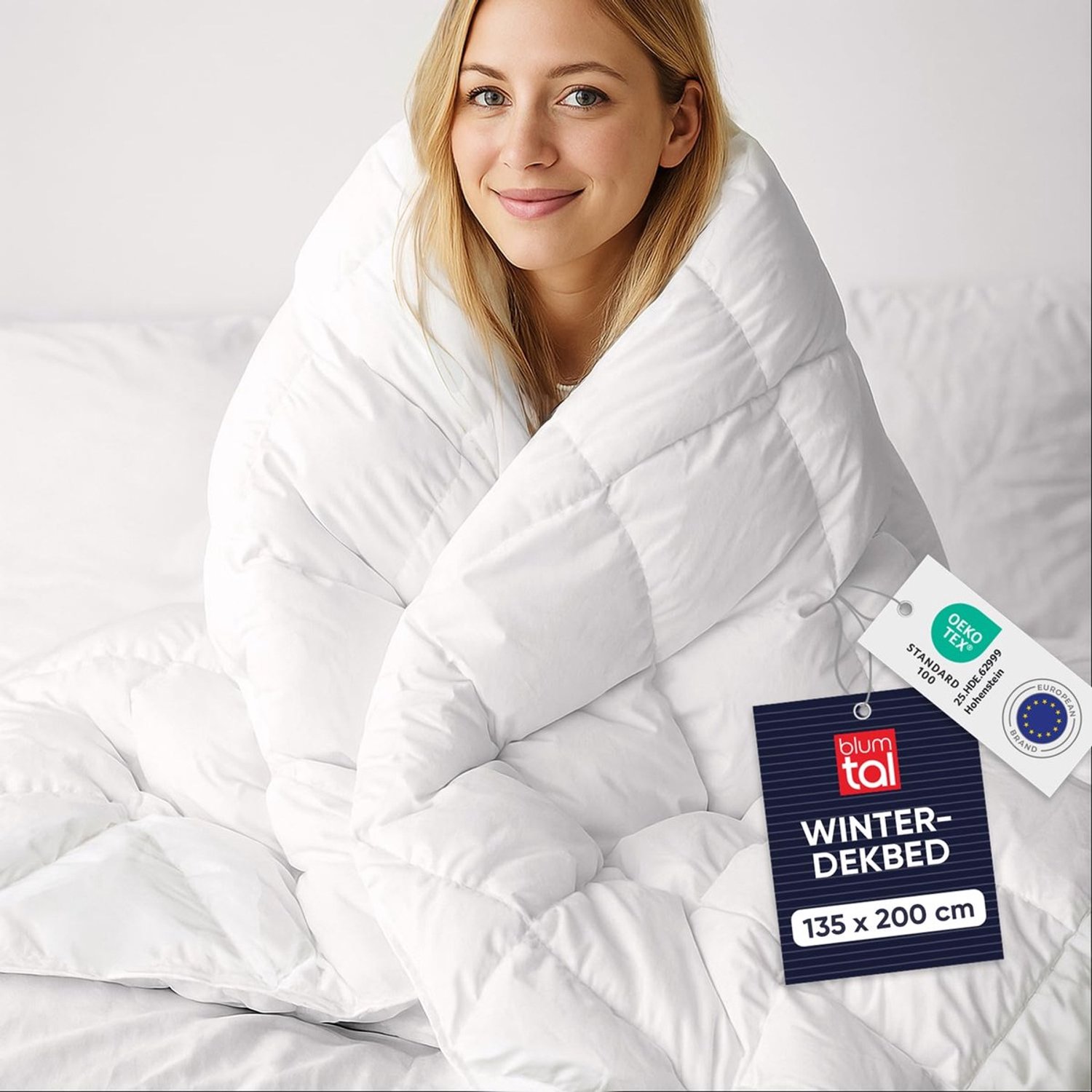 Duraxl Winterdekbed - 135 x 200 cm - Extra dik - 400 g/m² Wit