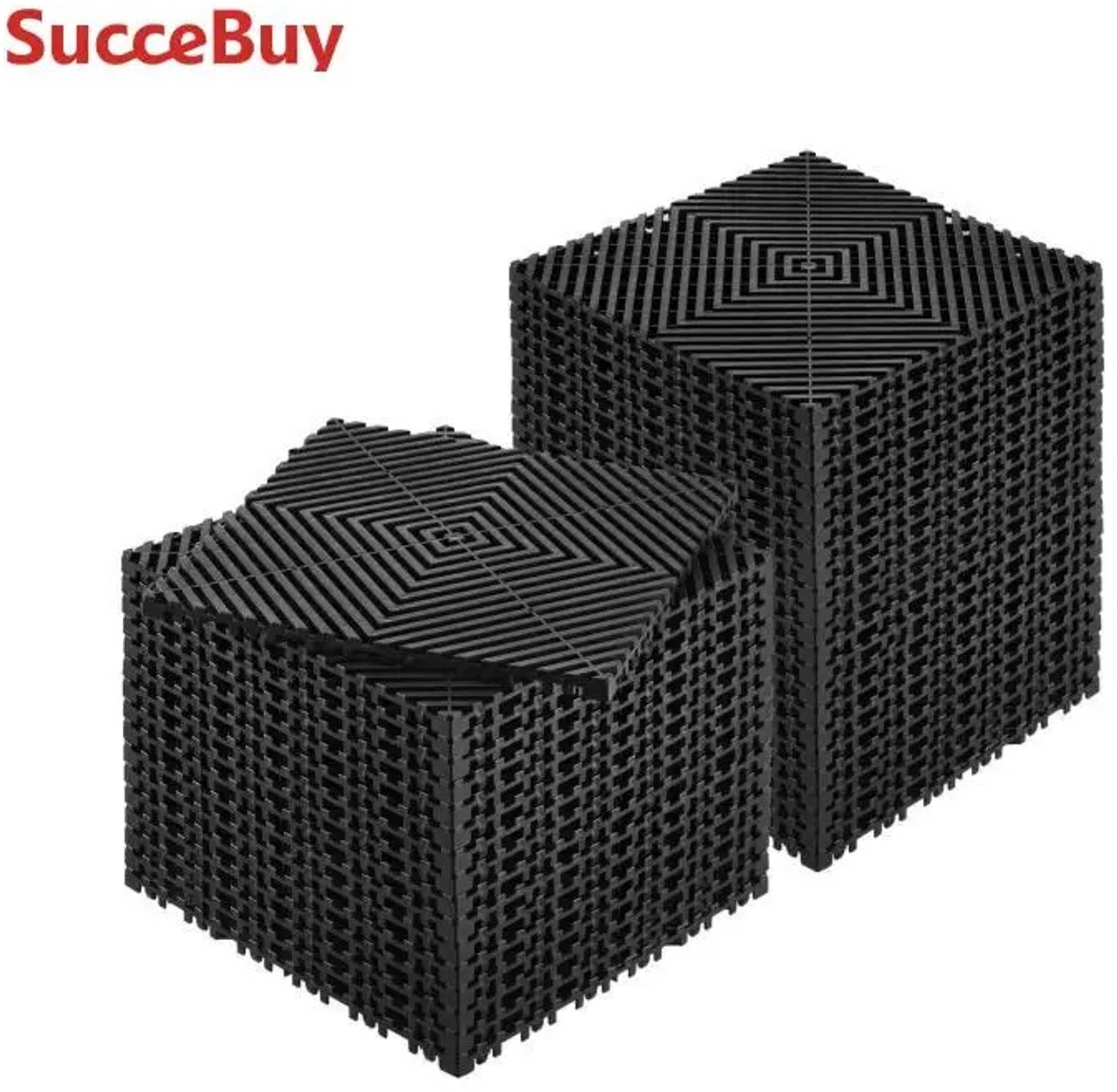 MC Select Drainagematten - Vloertegels - 50 Stuks - 30x30 cm - Zwart