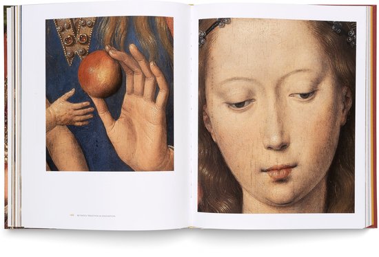 Pagina 146 met close-ups van een hand die een sinaasappel vasthoudt en het gezicht van een vrouw.