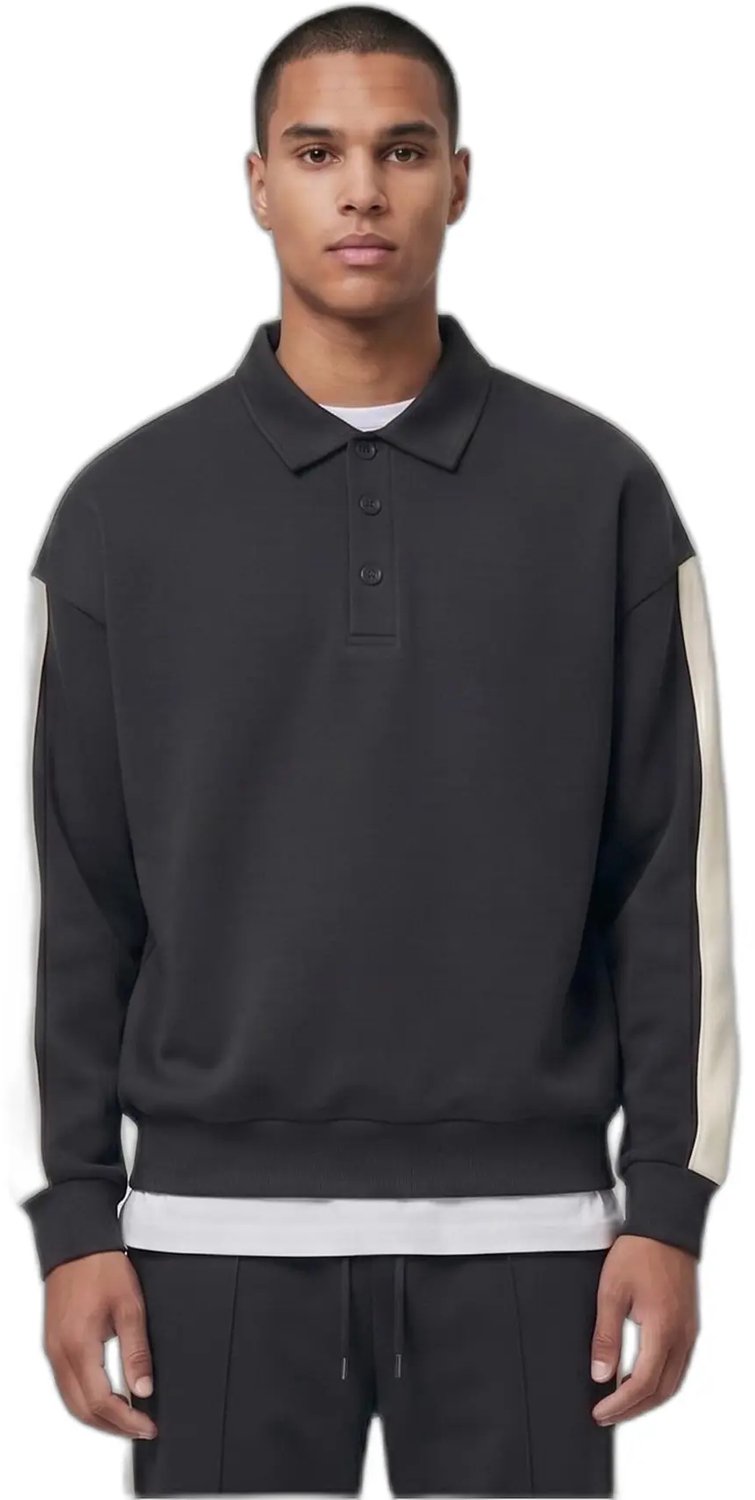 Polo met lange mouwen Urban Classics Zwart