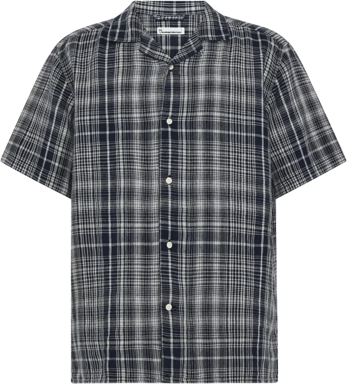 Casual Shirt Knit KnowledgeCotton Apparel Blauw