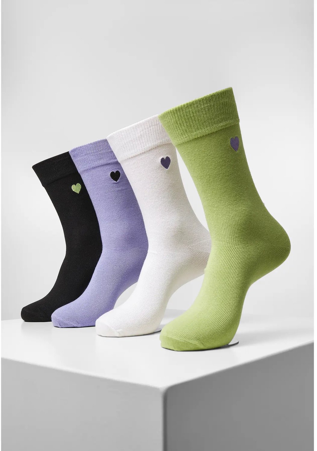 Set van 4 sokken Urban Classics coeur Zwart