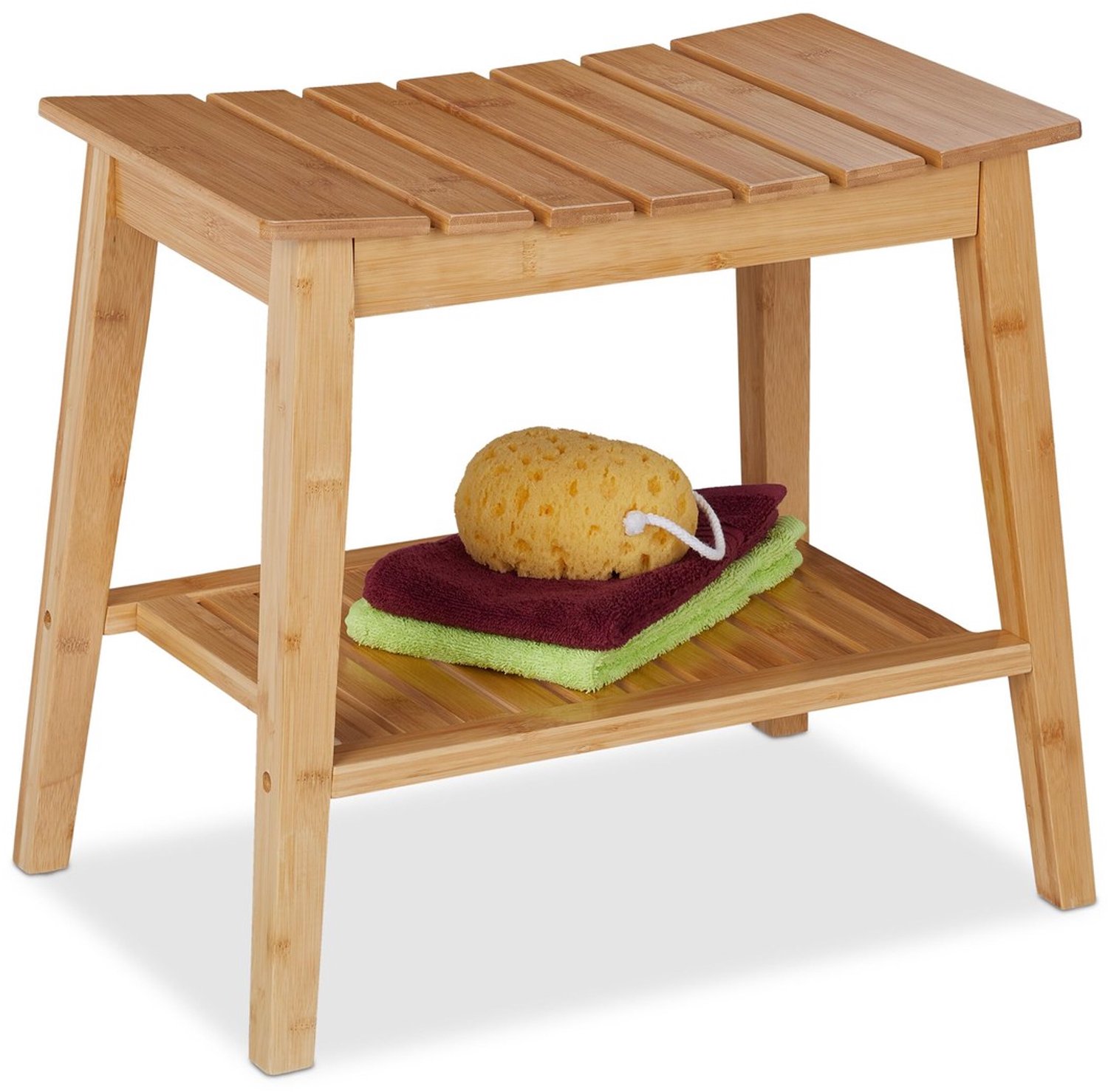Duraxl Douchekruk - Bamboe - Natuur - Ca. 45 x 51,5 x 34 cm