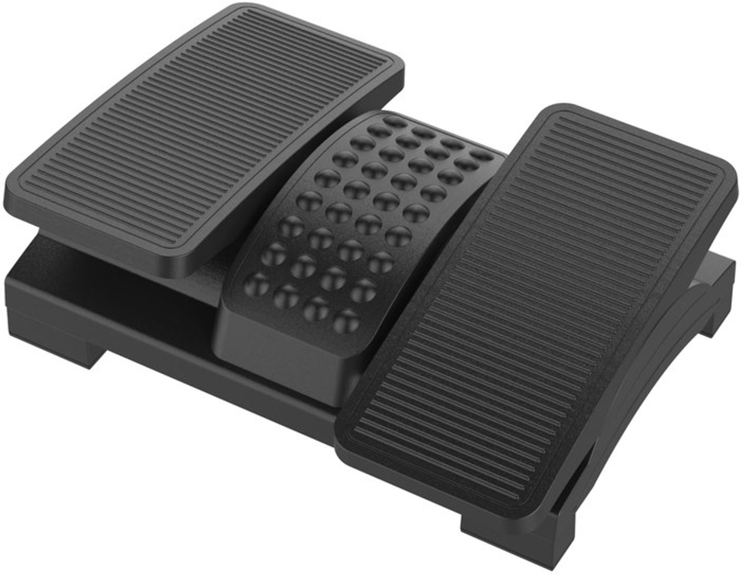 Duraxl Voetensteun - Verstelbaar - Massagestructuur - 43 x 32 x 10,5 cm - Zwart