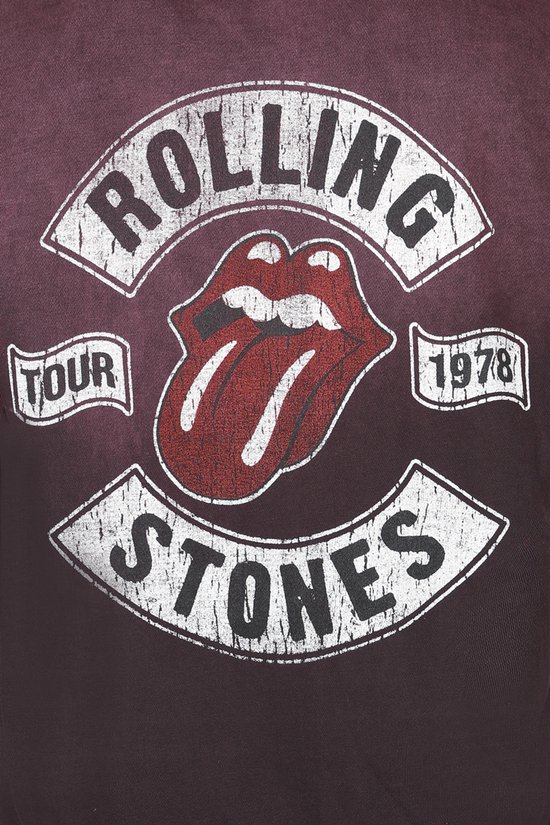 The Rolling Stones Tour 1978 Heren Vest met capuchon - bordeaux - XXL