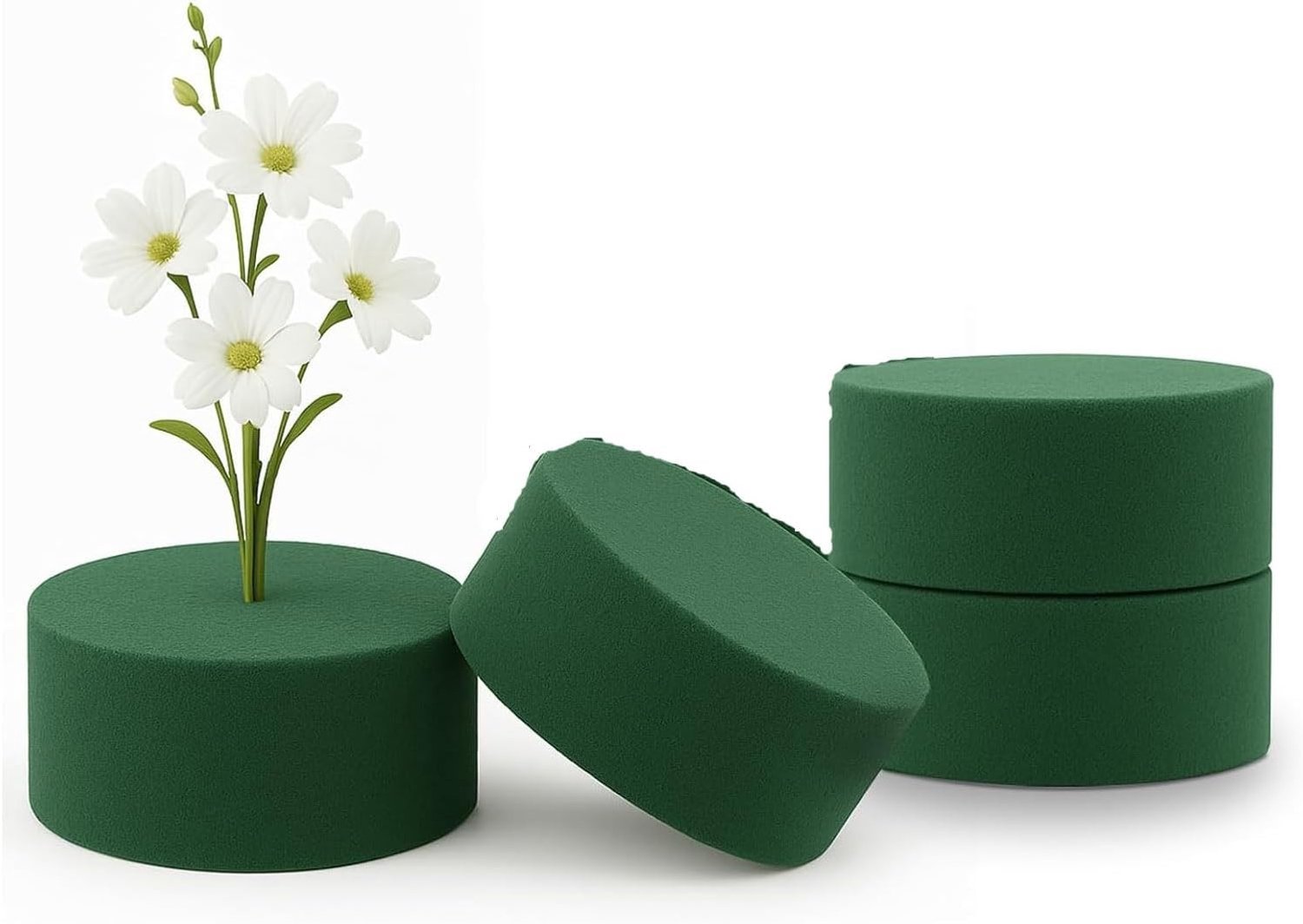 Bloemenschuim - Groen - 10 x 4 cm - Vochtig Schuim voor Verse en Kunstbloemen - Voor Bloemistiek en Bruiloftsdecoratie
