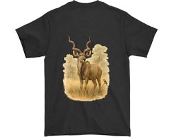 Kudu Shirt – Majestueuze Kudu in de Natuur – Dierenliefhebber Outfit – Unisex T-Shirt voor Dames & Heren – Origineel Cadeau