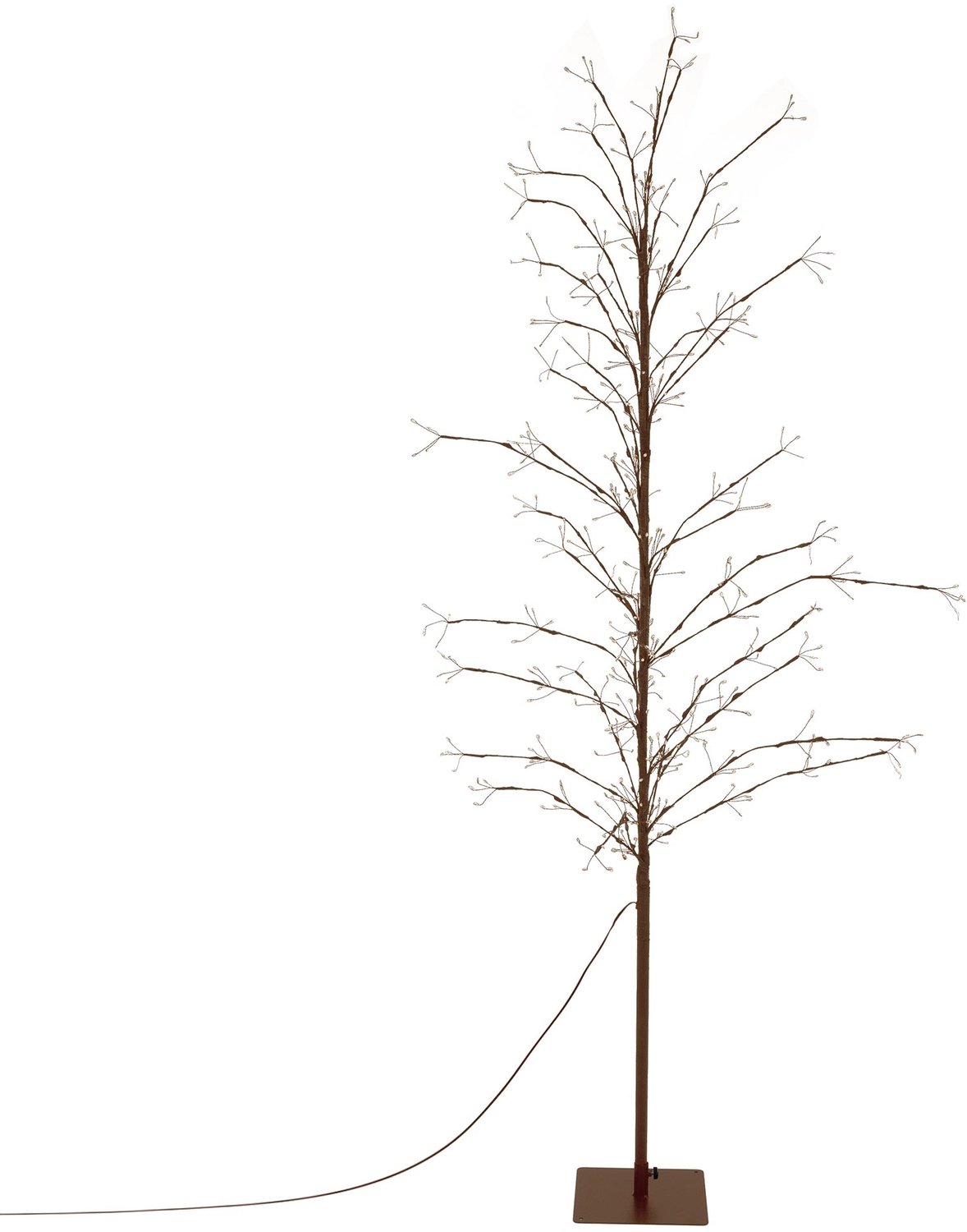 ECD Germany LED Lichtboom 180cm voor buiten en binnen 1170 warm witte LED's metalen kerstboom met timer en dimmer, sfeerboom met stabiele voet voor tuin, balkon en woonkamer, met IP44