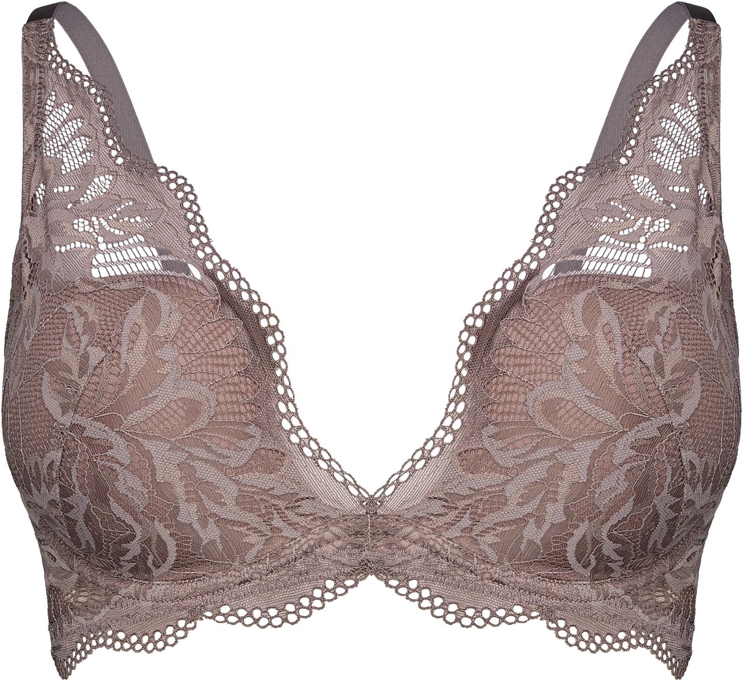 ESOTIQ Vivian - Push-upbeha - Bruin-karamel - Florale kant - Beugel Bruin;Karamel