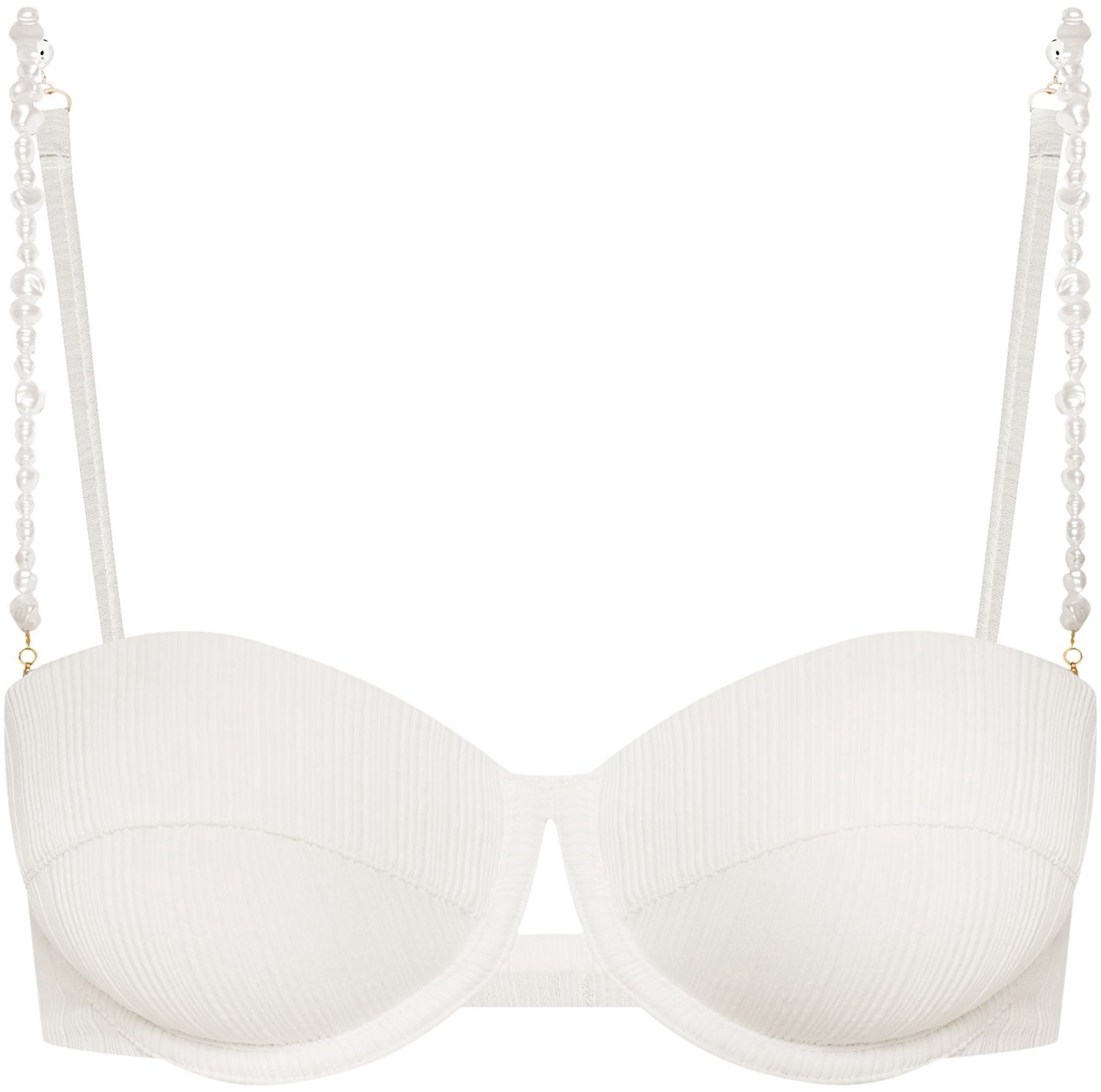 ESOTIQ Pearl - Push-upbikinitop - Wit - Afneembare bandjes