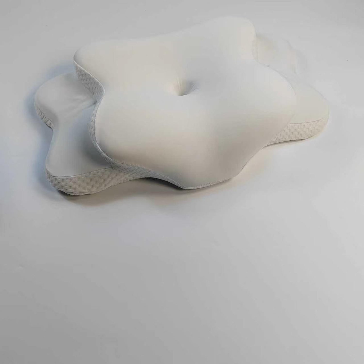 Maisentiel Ergonomisch neksteunkussen 60 x 35 x 13 cm – traagschuim met afneembare tijk wit