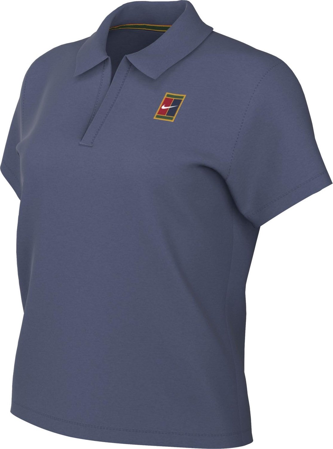 Nike Court Heritage Short Sleeve Polo Crop Top Dames tennispolo Diffused Blauw