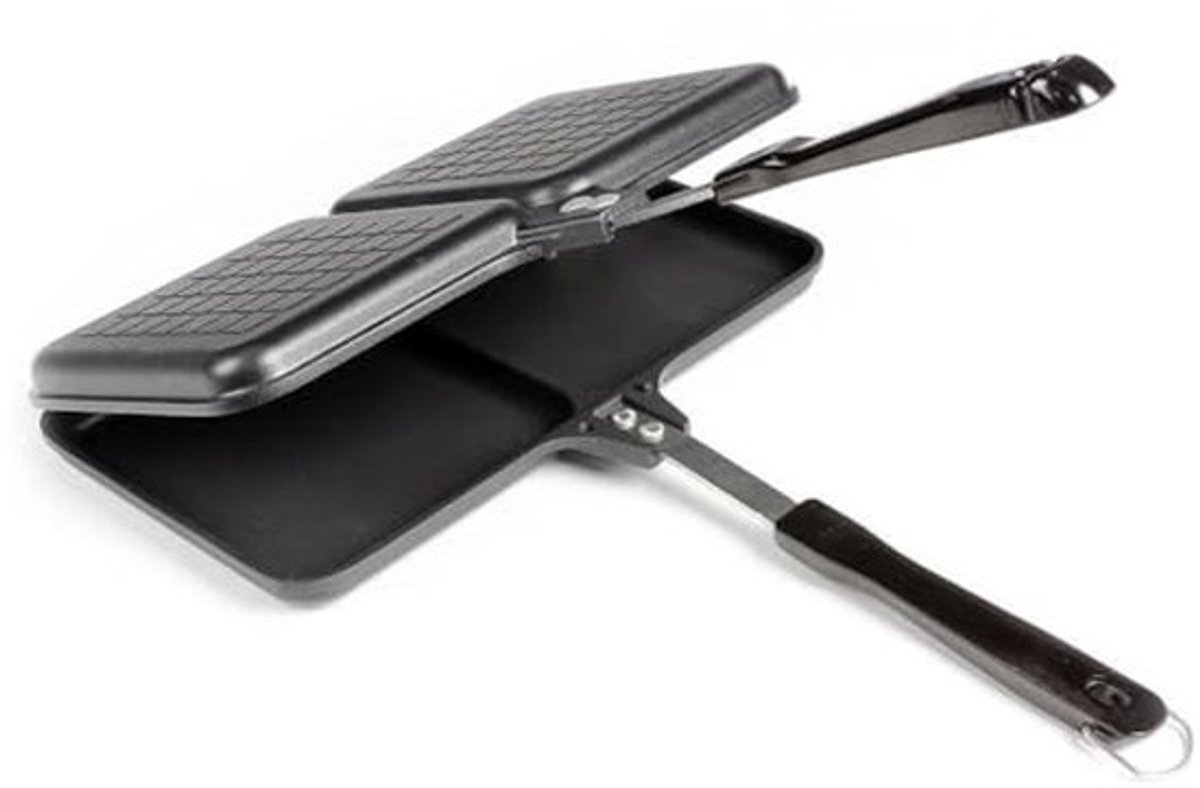 Dubbele sandwichmaker voor kamperen en picknicken